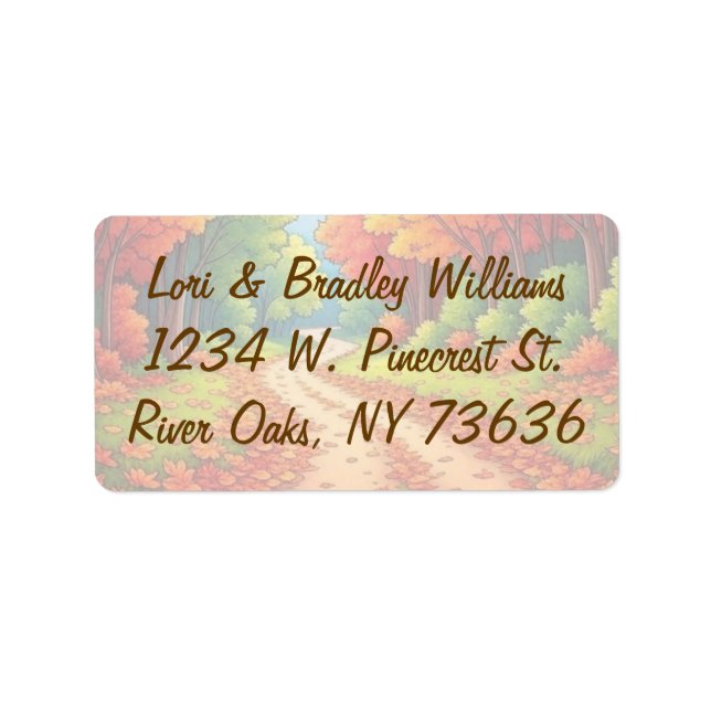 Fall Address-etikett Adressetikett (Framsidan)