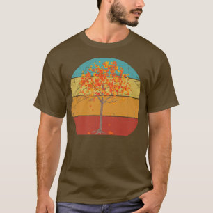 Fall Älskare Nature Forest Träd Höst löv Retro T Shirt