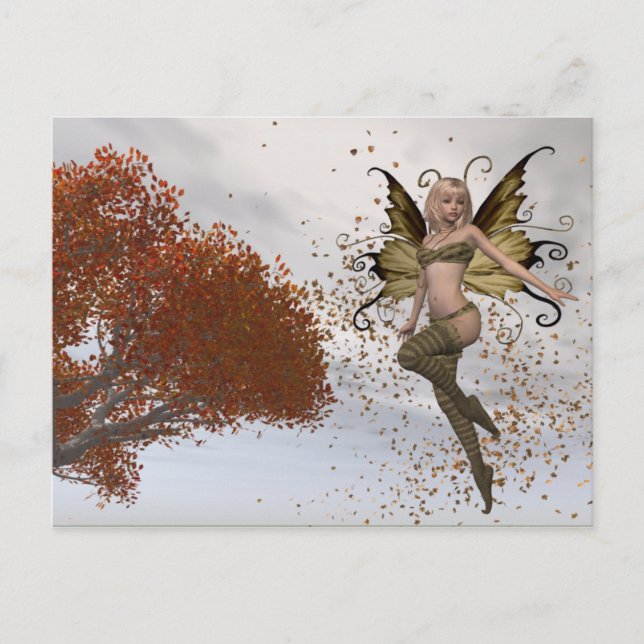 Fall Älva Design 1 - Fantasy-vykort Vykort (Framsida)