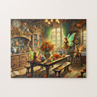 Fall Älvors Enchanting Kitchen Gathering Puzzle Pussel