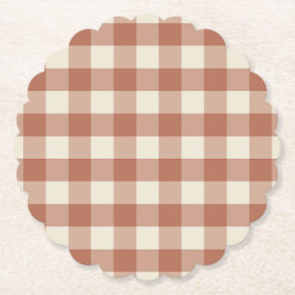 Fall Amaro på Panna Cotta Gingham - rutigt mönster Underlägg Papper