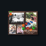 Fall ANNIVERSARY Photo Collage Rustic ADD YEARS Canvastryck<br><div class="desc">Det här objektet kan redigeras till kostym ANY TILLFÄLLE _______________________________________________________________________________________ Detta är ett av många fotokollage presenter i den här butiken. VISA FULLT HÄR goo.gl/yFrih9 _____________________________________________________________________________________ Fotopresentationer gör det möjligt att lägga till olika mängder till kostym dina behov. Bilderna ändrar storlek automatiskt så att de passar platshållarens fotoutrymme. All text...</div>