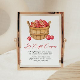 Fall Apple Basket Baby Shower Late Night Diables Poster
