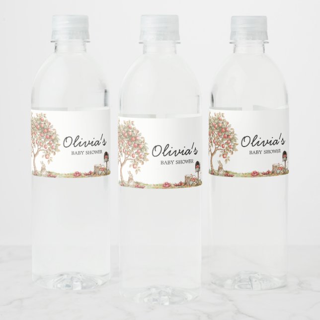 Fall Apple från Ögon Baby Shower Vattenflaskor Etikett (Flaskor)