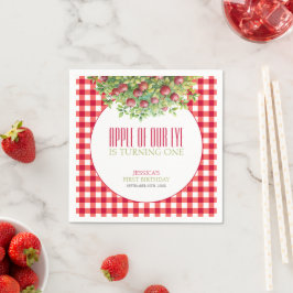 Fall Apple från vår första födelsedag i Öga Pappersservett