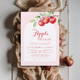 Fall Apple Harvest Boho Coed Rosa Cute Girl Shower Inbjudningar