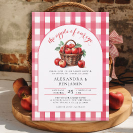 Fall Apple Harvest Boho Rustic Couple Baby Shower Inbjudningar