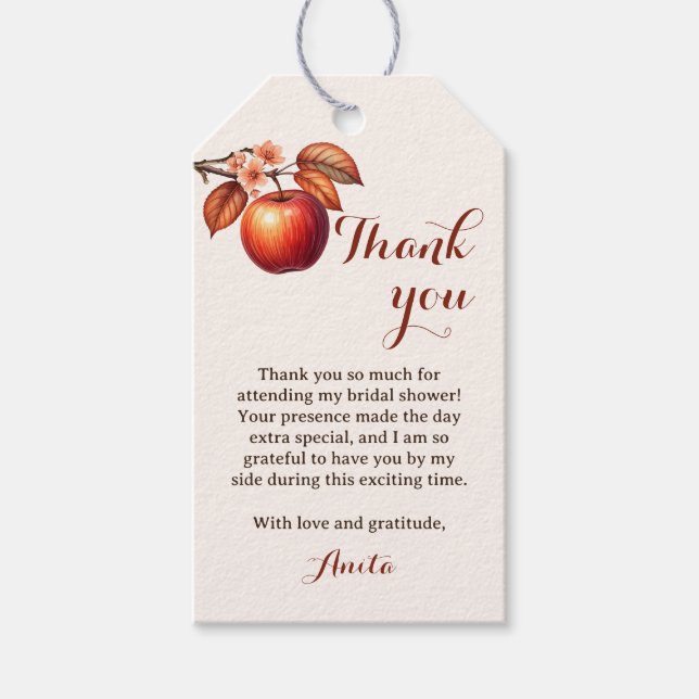 Fall Apple-Möhippans Tack Presentetikett (Framsidan)