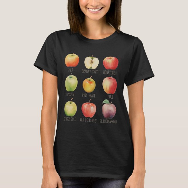 Fall Apple Picking Apple Orchard Boho Farm Fesh to T Shirt (Framsida)