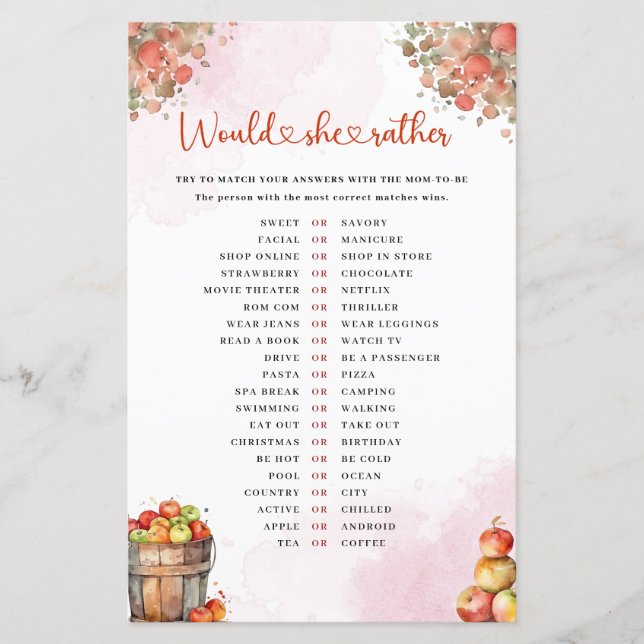 Fall Apple, skulle hon hellre visa babykläder på s (Framsida)