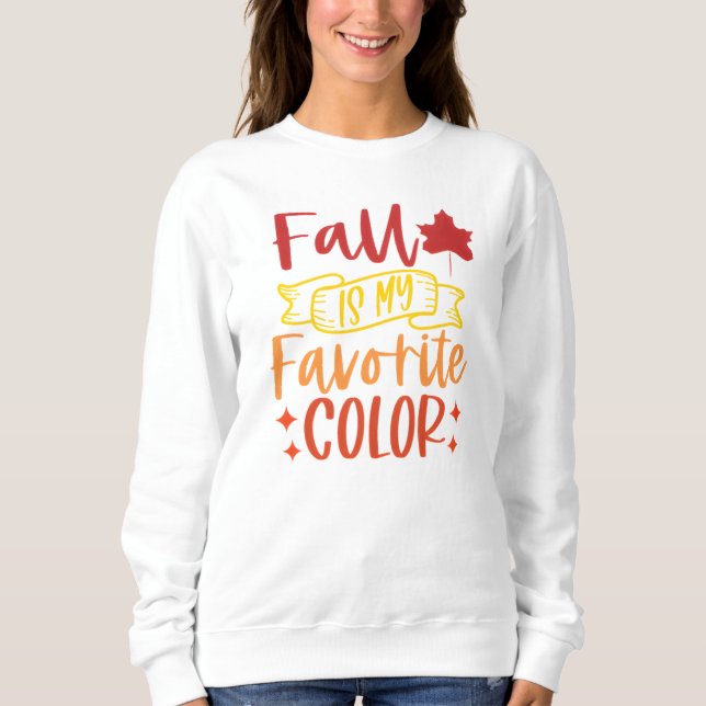 Fall är Blommigten Min favorit Färg Cute Autumn T Shirt (Framsida)