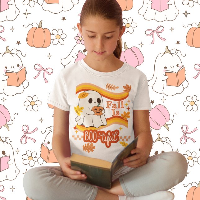 Fall är Boo-tiful - Fall är vacker - Ghost T Shirt (This item is for display purposes only to illustrate the design element. )