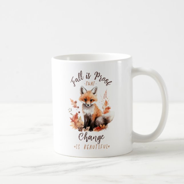 Fall är ett bevis på att förändringen är vacker -  kaffemugg (Höger)