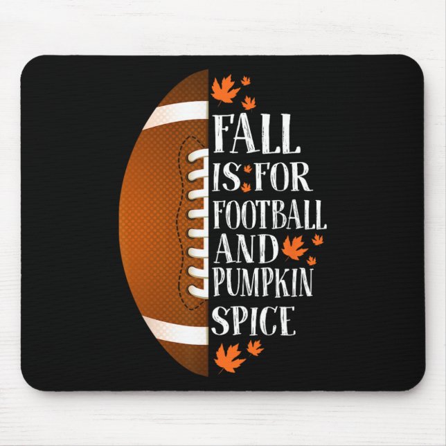 Fall är för fotboll och pumpkin Spice Game Day Co. Musmatta (Framsidan)