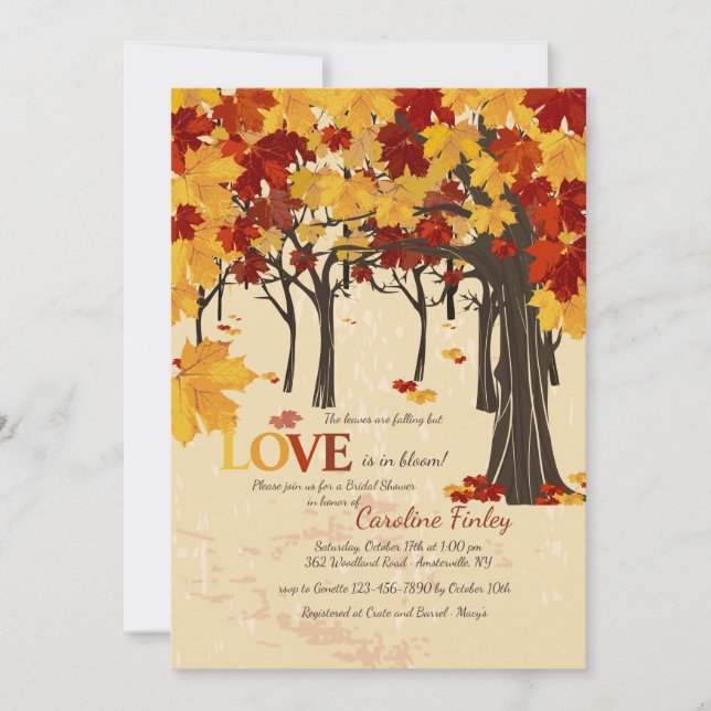 Fall är här inbjudan (Framsida)