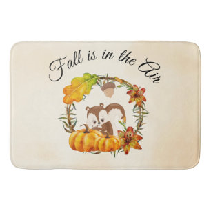 Fall är i Luft Typografi med ekorre Badrumsmatta
