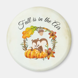 Fall är i Luft Typografi med ekorre Magnet