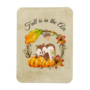 Fall är i Luft Typografi med ekorre Magnet