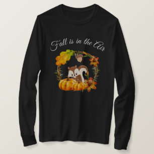 Fall är i Luft Typografi med ekorre T Shirt