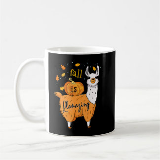Fall är Llamazing Funny Llama Alpaca Halloween Pum Kaffemugg