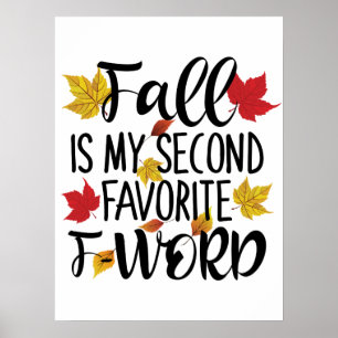 Fall är min andra favorit F-Ord Poster