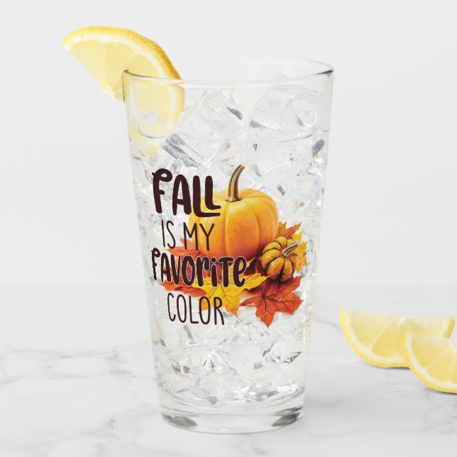 Fall är min favorit Färg - Pumpkins & Löv Glaskopp (Framsida Ice)