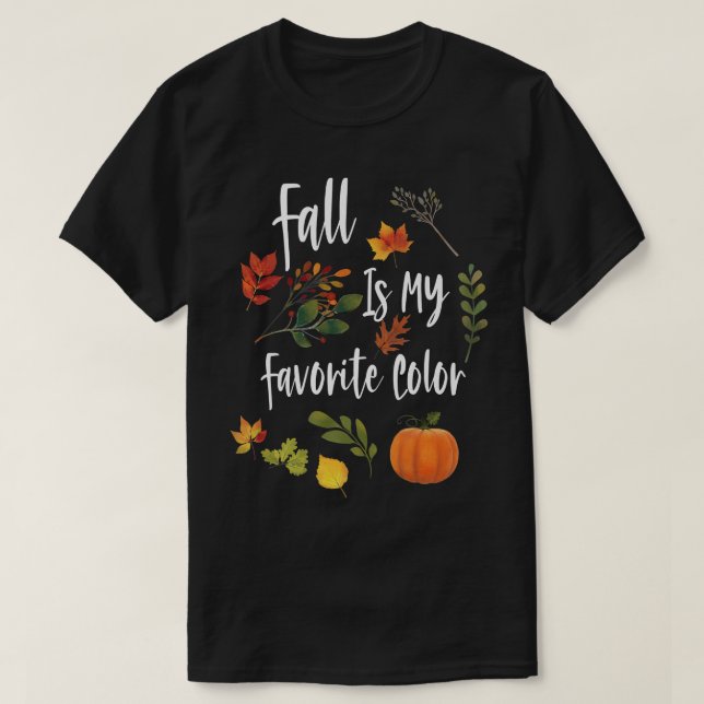 Fall är min favoritfärgHöstsäsongsdesign T Shirt (Design framsida)