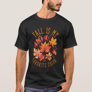 Fall är min favoritparapel för hösten Färg Löv T Shirt