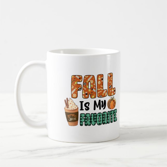 Fall är min favoritPersonlig Kaffemugg (Vänster)