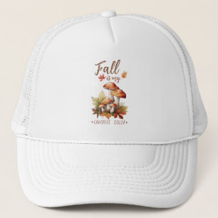 Fall är mitt favoritspråk Färg - svampar och Löv Keps