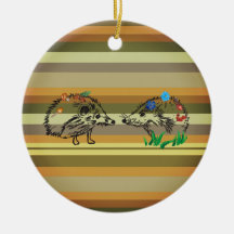 Fall Art Hedgehogs Kärlek Ornament