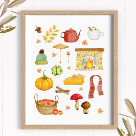 Fall Art-utskrift - väggkonsdekantering Poster