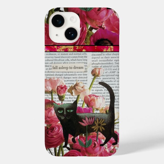 Fall Asov till Dream Black Cat Shock rosa Flowers (Baksida)