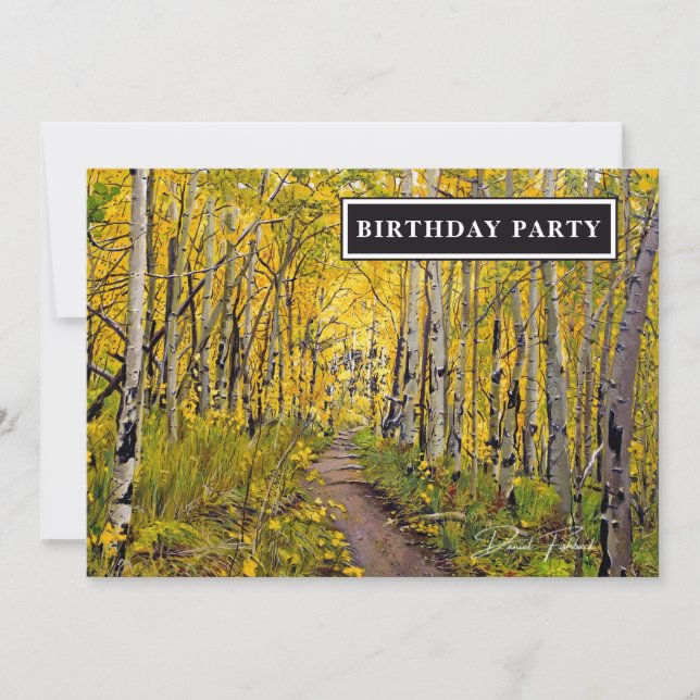 Fall Aspen Träd (Framsida)