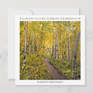 Fall Aspen Träd Inbjudningar