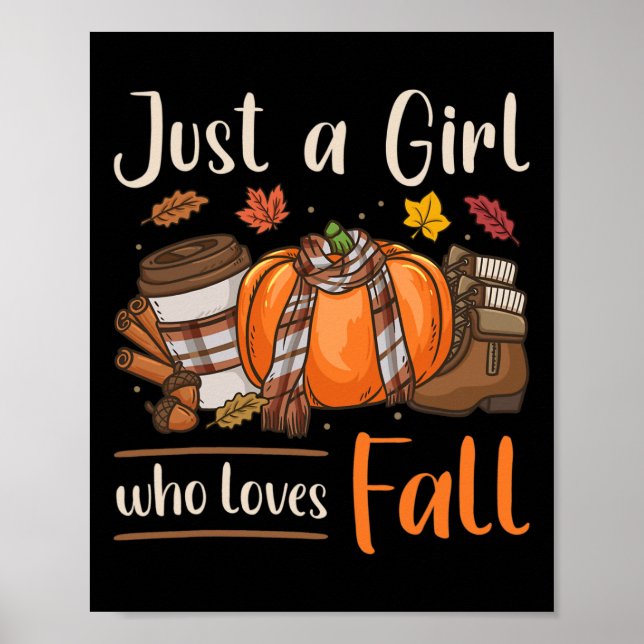Fall Autum, bara en flicka som Kärlek faller Poster (Framsidan)
