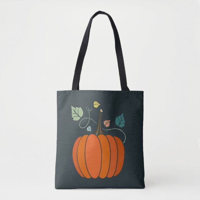 FALL AUTUMMUMPKIN TOTAL REVERSIBLE TYGKASSE (Framsida)