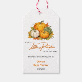 Fall Autumn A Little Pumpkin Baby Shower  Presentetikett