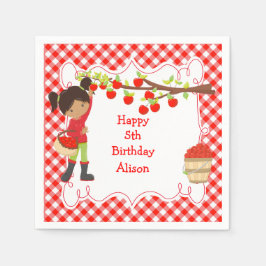 Fall Autumn Apple Picking African American Pappersservett