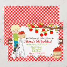 Fall Autumn Apple Picking Blonde Birthday