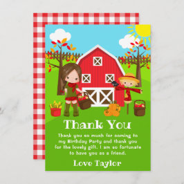 Fall Autumn Barnyard Birthday Brown Hair Girl Tack Kort