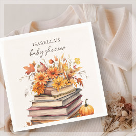 Fall Autumn Bok Thmet | Baby Shower Pappersservett