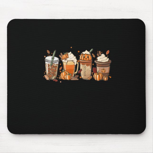 Fall Autumn Coffee Thanksgiving Pumpkin Halloween Musmatta (Framsidan)