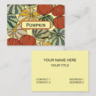 Fall Autumn Colorful Pumpkins Visitkort