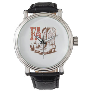 Fall Autumn Cowgirl Pumpkin Armbandsur