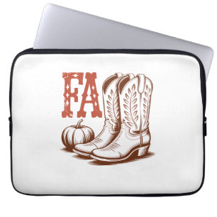 Fall Autumn Cowgirl Pumpkin Laptop Fodral
