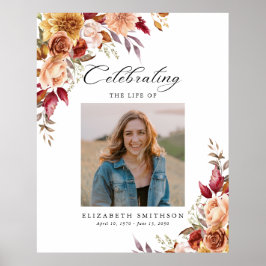 Fall Autumn-fotoorder för program Poster