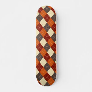 Fall/Autumn Gingham mönster Mini Skateboard Bräda 18,5 Cm