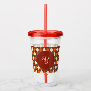 Fall/Autumn Gingham mönster Take Away Mugg
