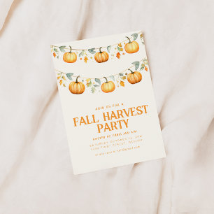 Fall Autumn Harvest Party Inbjudan